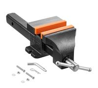 VEVOR Tornillo de Banco, Ancho de Mordaza de 15 cm, Hierro Fundido Dúctil | Para Enganche de Remolque de Camión, Profundidad de Garganta 90 mm, Apertura 142 mm, Con Yunque, Almohadillas Magnéticas
