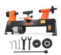 VEVOR Torno de Madera 1/2 HP 375 W, Torno de Mesa 254 x 465 mm, 220V 50Hz