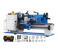 VEVOR Torno de Metal 400W 180x330mm Torno de Trabajo de Metal Velocidad Variable 50-2250RPM Contrapunto MT2 Mini Torno de Metal de Precisión para Torneado de Metales, Husillos, Prototipos, Modelos