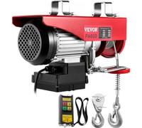 VEVOR, torno eléctrico de 1320 lbs, elevador eléctrico con sistema de control remoto inalámbrico, grúa eléctrica de cable de acero galvanizado, cabrestante eléctrico con correas e interruptor de parad