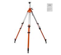 Trípode para nivel láser VEVOR, montaje con rosca de 5/8"-11, ajuste de altura de 45,07 a 114,37 pulgadas, trípode de medición resistente, con burbuja de nivel y limitador de difusión, pies antidesliz