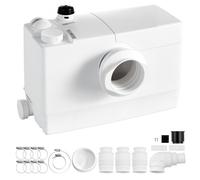 VEVOR Triturador Sanitario de 800 W Bomba de Aguas Residuales para Inodoro, Caudal Máximo de 200 LPM, Altura de Elevación de 10 m, Con 4 Entradas, Para Sótanos, Inodoros, Lavabo, Lavandería, Cocina