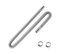 VEVOR Tubo de Escape para Calentador de Estacionamiento Flexible, con 2 Abrazaderas, Acero Inoxidable, con Sección Transversal para Calentadores Diésel de 2/5/8 kW, Φ 25 x 1190 mm, 1 ud, Plata