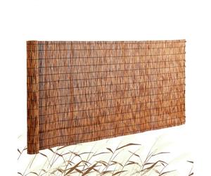 VEVOR Valla de Caña Natural 5x1,7 m Cortina de Caña para Balcón Rollo de Valla de Caña para Patio al Aire Libre Valla Pantalla de Caña Natural Decorativa para Privacidad, Jardín, Patio, Marrón