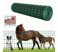 VEVOR Valla de Jardín 1,2 x 25 m, Malla de 2,1 mm, Alambre de Acero Galvanizado, para Ganado Vacuno, Porcino y Ovino, Recubierta de Vinilo, para Recintos de Animales, Jaulas y Jardines, Verde