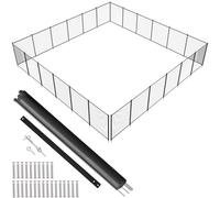 VEVOR, valla de piscina, 1,21 x 21,95 metros, valla de seguridad para niños desmontable, fácil instalación, valla para piscina, red de PVC Teslin de 340 g, protege a niños y mascotas