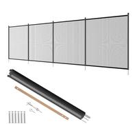 VEVOR Valla para Piscina, Barrera para Piscina Enterrada 1,21x3,66 m Valla de Seguridad Plegable Desmontable Varilla de Aluminio Tejido de Malla de PVC Teslin 340 g/m² para Protección Niños Mascotas