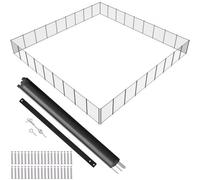 VEVOR Valla para Piscina, Barrera para Piscina Enterrada 1,21x32,91 m Valla de Seguridad Plegable Desmontable Varilla de Aluminio Tejido de Malla de PVC Teslin 340 g/m² para Protección Niños Mascotas