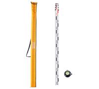 Varilla de medición telescópica de aluminio VEVOR de 4 m, escala de doble cara en cm/mm, varilla de nivelación, varilla de medición de aleación de aluminio con nivel de burbuja y bolsa de transporte p