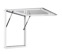 VEVOR Ventana de Concesión, Marco de Aleación de Aluminio para Camiones de Comida, Ventana de Servicio de hasta 85 Grados con Toldo y Gancho de Arrastre, Resistente a la Lluvia, 943 x 943 x 80 mm