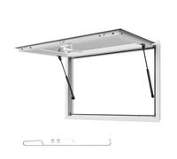VEVOR Ventana de Servicio con Marco Aleación de Aluminio para Camión de Comida, con Toldo y Gancho de Arrastre, Apertura 85°, Resistente a la Lluvia para Remolques de Comida, 943 x 638 x 80 mm