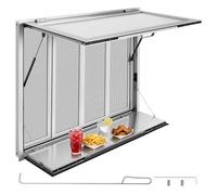 VEVOR Ventana de Servicio 122x91,5 cm, 4 Ventanas Corredizas con Mosquitera