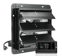 VEVOR Ventilador de Escape con Persiana con Controlador de Temperatura y Humedad, Motor EC, 940 CFM, Ático de Montaje en Pared Ajustable de 10 Velocidades, para Invernaderos, Garajes 30,5 x 30,7 cm