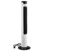 VEVOR Ventilador de Pie, 50° Oscilación, 43 dB, 3 Modos, 3 Velocidades, Ventilador de Torre 4,2m/s con Temporizador 7,5h, Mando a Distancia, Flujo de Aire para Sala de Estar Dormitorio Oficina, Blanco