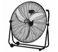 VEVOR Ventilador de Suelo Industrial de 762 mm con 3 Niveles de Velocidades, Inclinación Ajustable 360 Grados, Ventilador de Tambor con Ruedas, Aspas de Aluminio para Garaje Taller Almacén Sótano