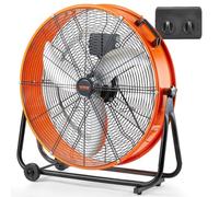 VEVOR Ventilador de Tambor Industrial de Alta Velocidad, para Uso Comercial de Alta Resistencia, 3 Velocidades, 8600 CFM, con Inclinación Ajustable de 360° para Almacén, Taller, 780 x 710 x 320 mm