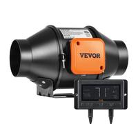 VEVOR Ventilador Extractor de Conducto Extractor en Línea con Ventilador en Silencio 25 W Motor de Cobre Ventilador de Extracción Velocidad Variable 2900 RPM para Salas de Estar Cocinas Sótanos