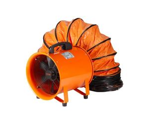 VEVOR Ventilador Extractor Portátil 145W Extractor de Aire Industrial por Conductos 203mm Manguera de Extracción 5m Volumen de Aire 1020CFM Extractor de Aire para Extraer Polvo, Humo, Trabajo en Casa