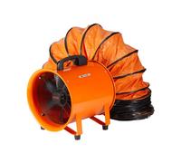 VEVOR Ventilador Extractor Portátil 255W Extractor de Aire Industrial por Conductos 254mm Manguera de Extracción 5m Volumen de Aire 1720CFM Extractor de Aire para Extraer Polvo, Humo, Trabajo en Casa