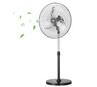 VEVOR Ventilador Oscilante de Pedestal 57 cm, Altura Ajustable de 110,5-138 cm Ventilador de Pie 3 Velocidades de Alta Potencia para Sala de Estar, Hogar, Oficina, Negro, 570 x 450 x 1380 mm