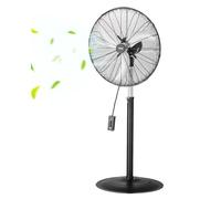 VEVOR Ventilador Oscilante de Pedestal 67 cm, Altura Ajustable de 131 a 193 cm Ventilador de Pie 3 Velocidades de Alta Potencia, para Sala de Estar, Hogar, Oficina, Negro, 670 x 600 x 1930 mm