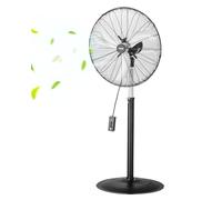 VEVOR Ventilador Oscilante de Pedestal 67 cm, Altura Ajustable de 131 a 193 cm Ventilador de Pie 3 Velocidades de Alta Potencia, para Sala de Estar, Hogar, Oficina, Negro, 670 x 600 x 1930 mm