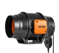 VEVOR Ventilador Silencioso de Conducto en Línea, 306 x 255 x 212 mm 323,7 CFM con Controlador de Velocidad Variable, con Motor de CA para Refuerzo de Refrigeración, Tiendas de Cultivo, Hidroponía