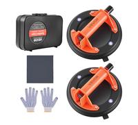 VEVOR Ventosa de Vacío Manual 203 mm 2 Piezas, Ventosa de Elevación con Caja de Herramientas, Capacidad de Carga Máx. 180 kg, Mango de Plástico ABS, Elevador de Succión para Cristal Granito Azulejos