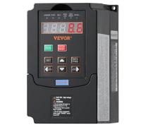 VEVOR VFD 2HP, 1.5KW, 7.5A, 1 o 3 fases 220V entrada a 3 fases 220V salida variador de frecuencia, entrada 40-60Hz, salida 0-400Hz VFD para control de velocidad CNC del motor del husillo