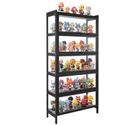 VEVOR Vitrina con Puertas Acrílicas, 68 in de , Cabinet de 5 Niveles, Estante de Madera Natural, Organizador de Coleccionables y Juguetes, Vitrina, Estantería para Hogar, Oficina, Sala de Juegos