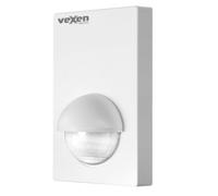 Vexen Electric Detector de movimiento para pared, 180°, 12 m, IP44, sensor PIR, 1200 W, adecuado para LED