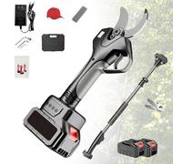 VEXYTRRON Podadora a Batería 45mm, Tijeras Telescópicas para Ramas Altas | Dos Baterías Recargables, Cuchilla SK5 y Pértiga Ajustable para Poda de Ramas Altas, Árboles Frutales, Setos y Arbustos
