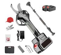VEXYTRRON Tijeras de Poda Eléctricas 45mm, Cortarramas SK5 con Pértiga | Corte Eléctrico de 45mm con Motor sin Escobillas, Cuchilla SK5 y Pértiga Telescópica para Jardines, Huertos y Frutales