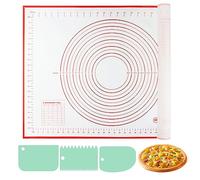 VFANDV Tapete de Silicona Para Hornear, 70 x 50 cm Tapete de Silicona para Amasar, Antiadherente Alfombrilla Hornear Reutilizable Baking Mat para Repostería, Hornear, Pastelería (Verde)