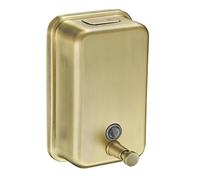 VFfotO Dispensador de jabón de acero inoxidable 304 dorado cepillado negro para hotel, dispensador de jabón montado en la pared, botella de loción (oro, 1000 ml)