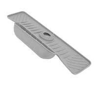 VGEBY Alfombrilla de Silicona para Grifo, Alfombrilla de Drenaje de Secado Rápido con Cesta de Almacenamiento para Cocina y Baño, 17,9x4,4x2,3 Pulgadas, 1 Unidad (GREY)