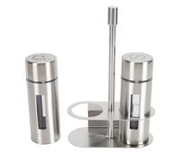 VGEBY Juego de Tarros para Especias de Acero Inoxidable, Botella de Condimento Transparente para Cocina, Restaurante, Material de Acero Inoxidable 304 (S 550ml 8000mah)