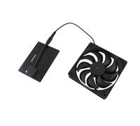 VGEBY Kit de Ventilador Solar, Panel Monocristalino de 3W | Ventilación de escape de ventana, invernadero de gallinero pequeño, caseta para mascotas, carcasa compacta de ABS