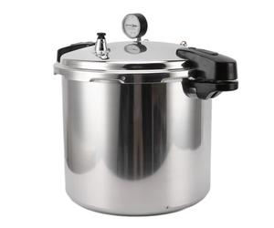 VGEBY Olla a Presión Enlatadora de Aleación de Aluminio de Gran Capacidad con Manómetro para Estufa de Gas Estufa Eléctrica Cocina Comercial de Fácil Operación de 12,6 Pulgadas