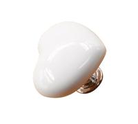 VGEBY Reemplazo de Descarga de Botón de Inodoro en Forma de Corazón Sólido Atractivo Fácil de Instalar para Inodoros 1 Unidad (WHITE)