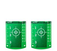 VGECEE 2 Pcs Tarjeta Laser Verde Tarjeta para Nivel Laser Placa de Objetivo Láser con Iman Target Plate Tabla de Puntería Placa de Destino Magnético para Alinear Láserpara Mejorar la Visibilidad