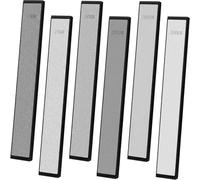 VGECEE 6 Pcs Afilador Diamante Cuchillos Piedra de Afilar de Diamante con Base Grano 150/240/600/1000/2000/3000 piedras de afilar para Afilador Profesional para Pulir Filos Tijeras Cuchillos de Cocina