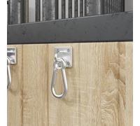 VGLQNRPT 3 placas para los ojos con mosquetón giratorio de 360 ° - Placa de ojal de acero resistente para pared y techo para fijación de hamacas, sacos de boxeo y lámparas