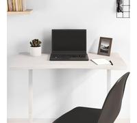VGLQNRPT Tablero de escritorio de madera maciza de pino, tablero de mesa 80 | Aspecto rústico, borde vivo, multiusos, lacado en blanco