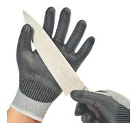 Vgo... Guantes de trabajo Anticortes EN388, Impermeable Palma de Nitrilo,1 par Guantes Resistentes al Corte El Cortar Rebanar Procesamiento de Carne（SK2131）