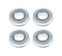 VGOL 4pcs Rodamientos de Rueda de Baúl Rodamientos de Carretilla de Repuesto Brida de Acero al Carbono Rodamientos de Bolas de Garganta Profunda de 16 mm de Diámetro Interior