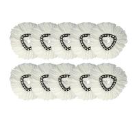 vhbw 10x Cabezal fregona Compatible con Vileda EasyWring & Clean, EasyWring & Clean Turbo fregona - Repuesto, Microfibra, Blanco