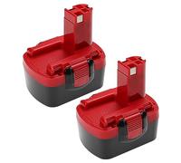vhbw 2X batería Compatible con Bosch GSB 14.4, GLI 14.4V, GSR 14.4V-2B, GST 14.4V, GSR 14.4, GSR 14.4V Herramienta (2500 mAh, NiMH, 14,4 V)