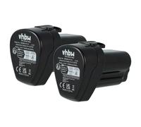 vhbw 2X batería Compatible con Metabo PowerMaxx BS Quick Basic | PowerMaxx BS Quick herramienta (2000 mAh, Li-Ion, 10,8 V)