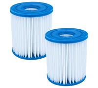 vhbw 2X Cartucho de Filtro Compatible con Intex 28602, Easy Pool | para Frame Pool piscina, bomba de filtración - Filtro de agua azul blanco